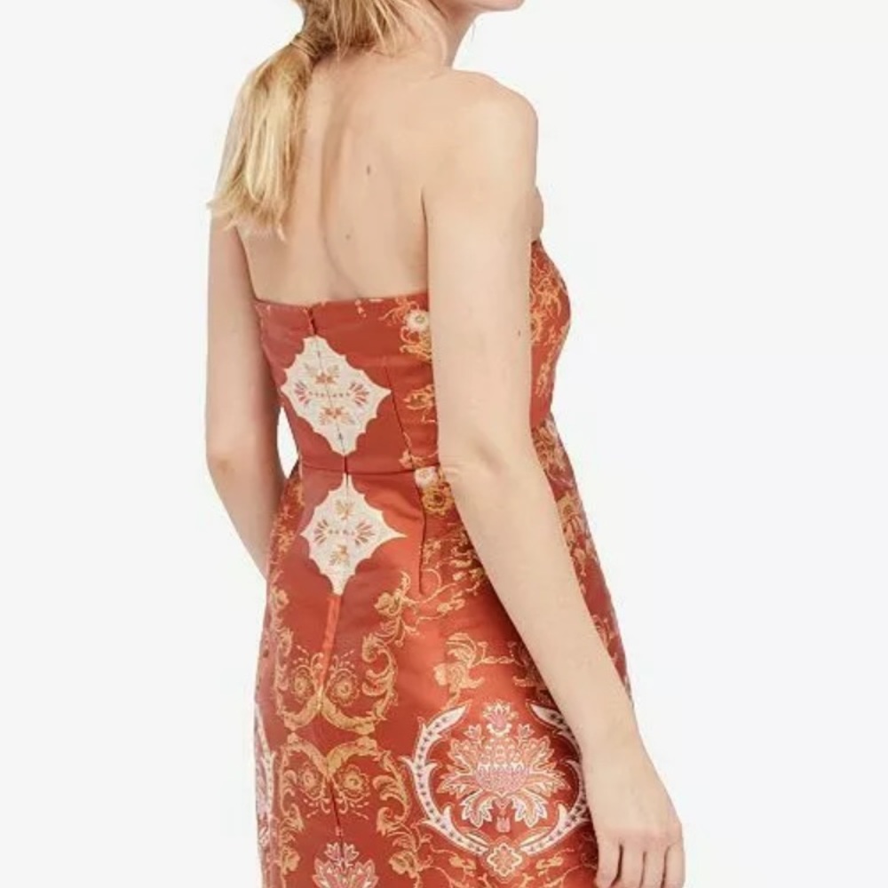 Free people patterned strapless mini dress - Picture 2 of 8